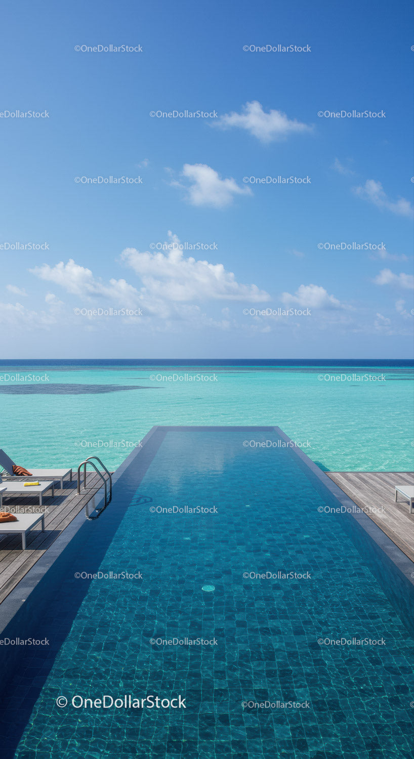 Luxury Infinity Pool Overlooking Ocean with Relaxing Seaside Atmosphere