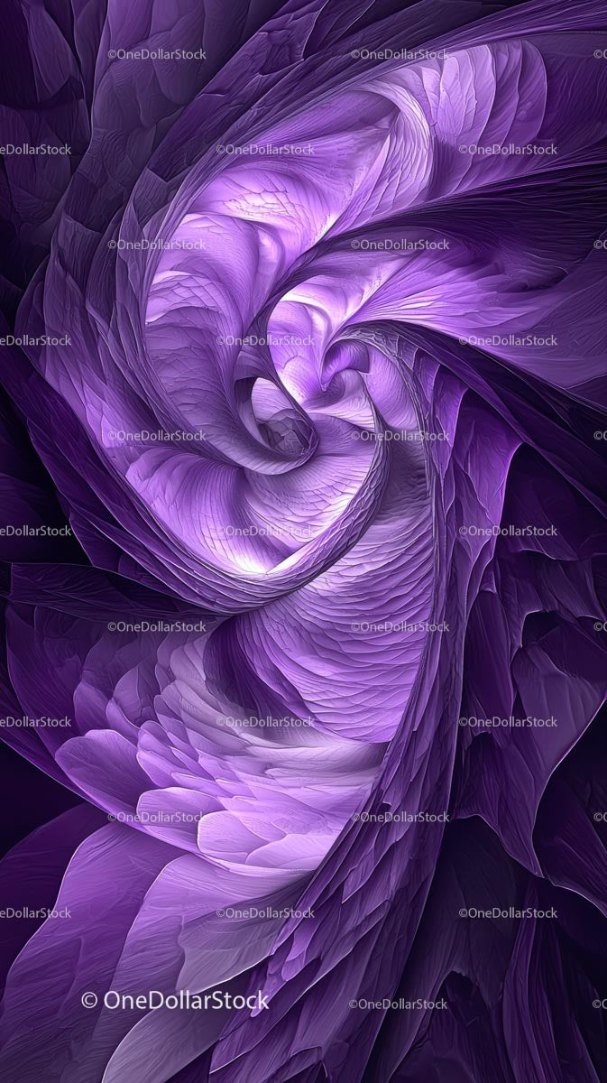 Vibrant Purple Abstract Art with Swirling Flow and Intricate Details