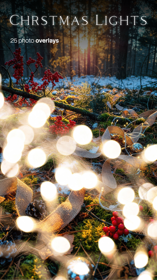 Christmas Lights Overlays (25 JPG files)