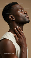 African American Man Applying Moisturizer for Healthy Skin