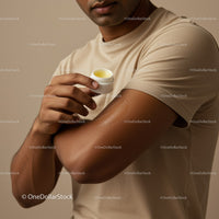 Man Applying Body Lotion to Arm for Skin Hydration