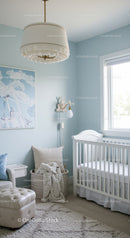 Bright Nursery Room with Baby Crib and Soft Decor