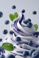 Blueberry and Mint Yogurt Swirl with Berry Splash