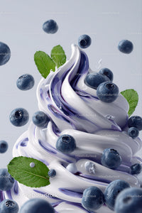 Blueberry and Mint Yogurt Swirl with Berry Splash