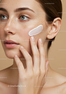 Close-Up of Woman Applying Facial Moisturizer for Healthy Skin