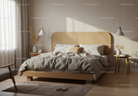 Cozy bedroom with natural light and minimalist decor
