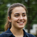 Portrait of a Smiling Young Woman Outdoors with Natural Light