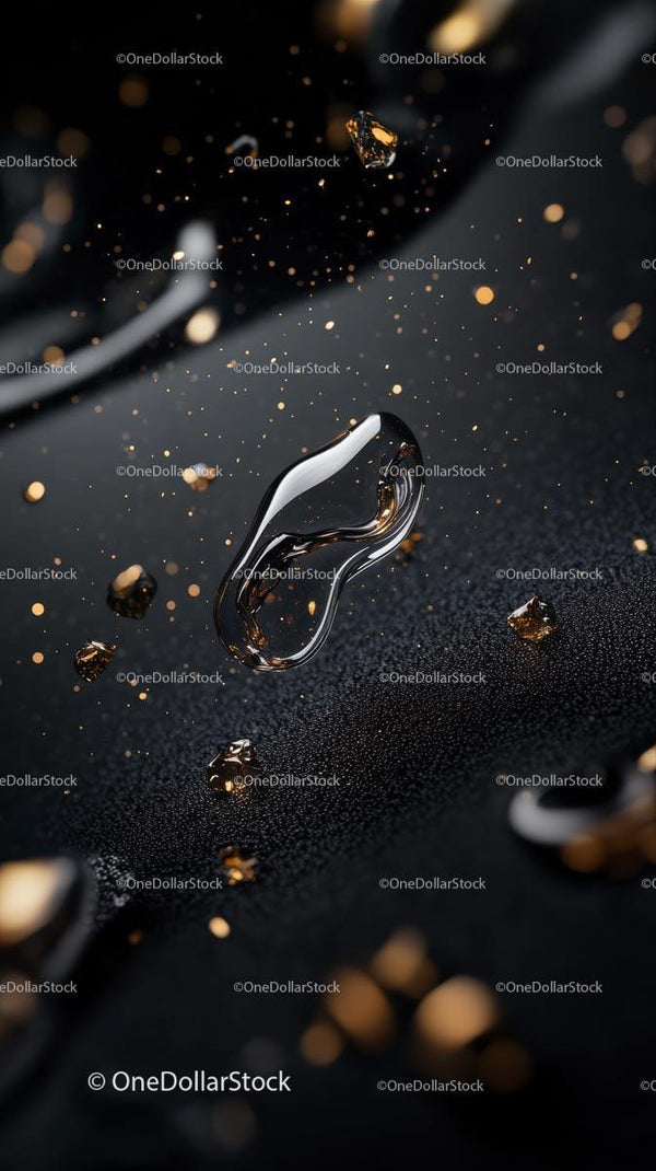 Elegant Diamond Ring with Sparkling Gemstones on Black Background