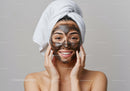 Young Woman Applying Facial Mask for Spa and Beauty Routine