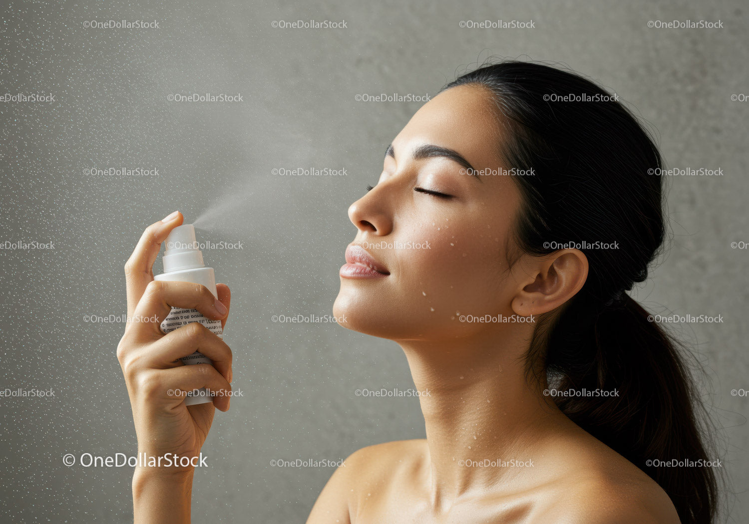 Women Applying Facial Mist for Skincare and Hydration