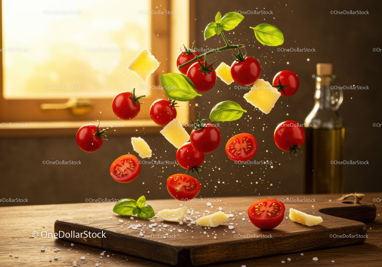 Fresh Cherry Tomatoes and Basil with Parmesan Cheese