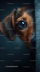 Close-up of a Brown Dog's Eye with Detail and Warmth