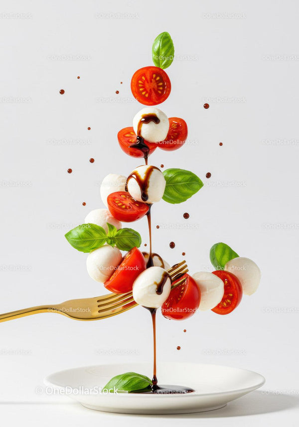 Fresh Caprese Salad Skewers with Balsamic Drizzle