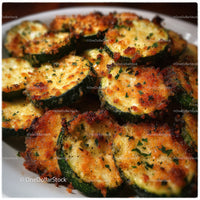 Crispy Baked Zucchini Slices with Herbs and Cheese