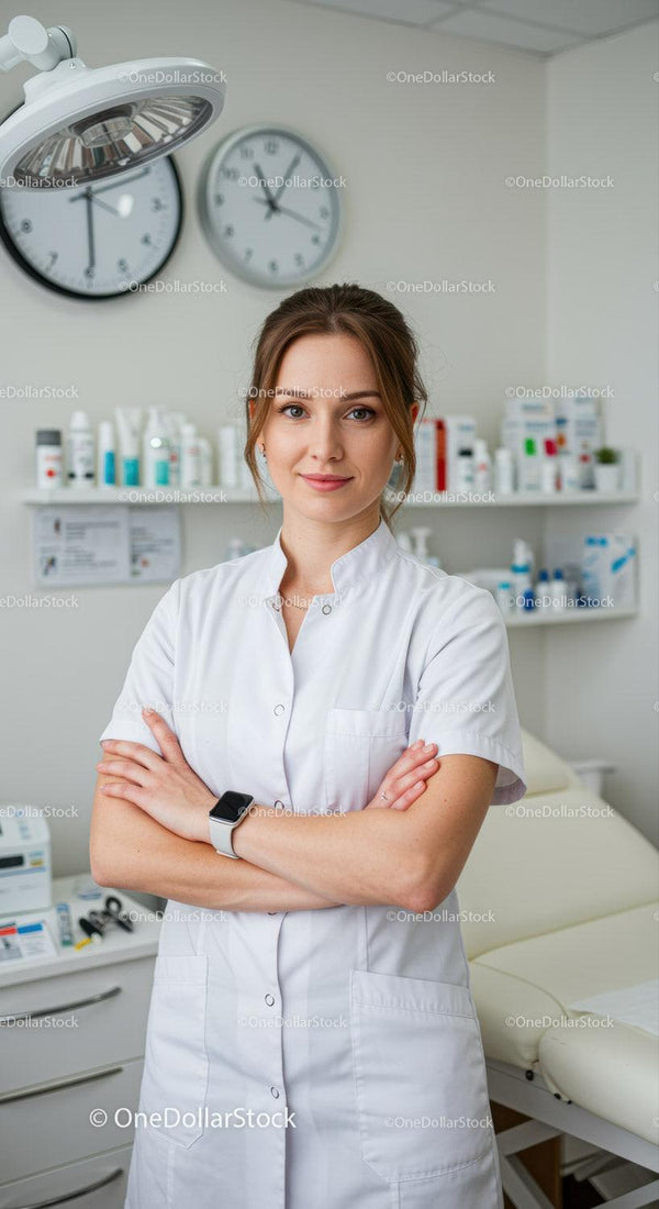 Kobieta Specjalistka Opieki Zdrowotnej w Nowoczesnej Klinice z Zaopatrzeniem Medycznym