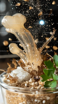 Dynamic Chemical Reaction Splash in Laboratory Scene