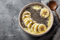 Delicious Tropical Smoothie Bowl with Banana and Chia Seeds