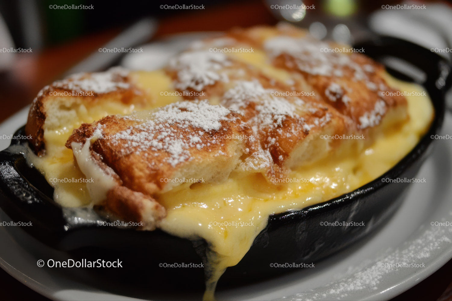 Cheesy Baked Bread with Melting Cheese and Crispy Crust