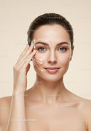 Woman Performing Facial Massage for Skin Rejuvenation and Beauty