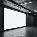 Empty Bright Billboard in Modern Concrete Interior