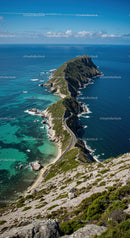 Breathtaking Coastal Cliff and Ocean View with Lush Greenery