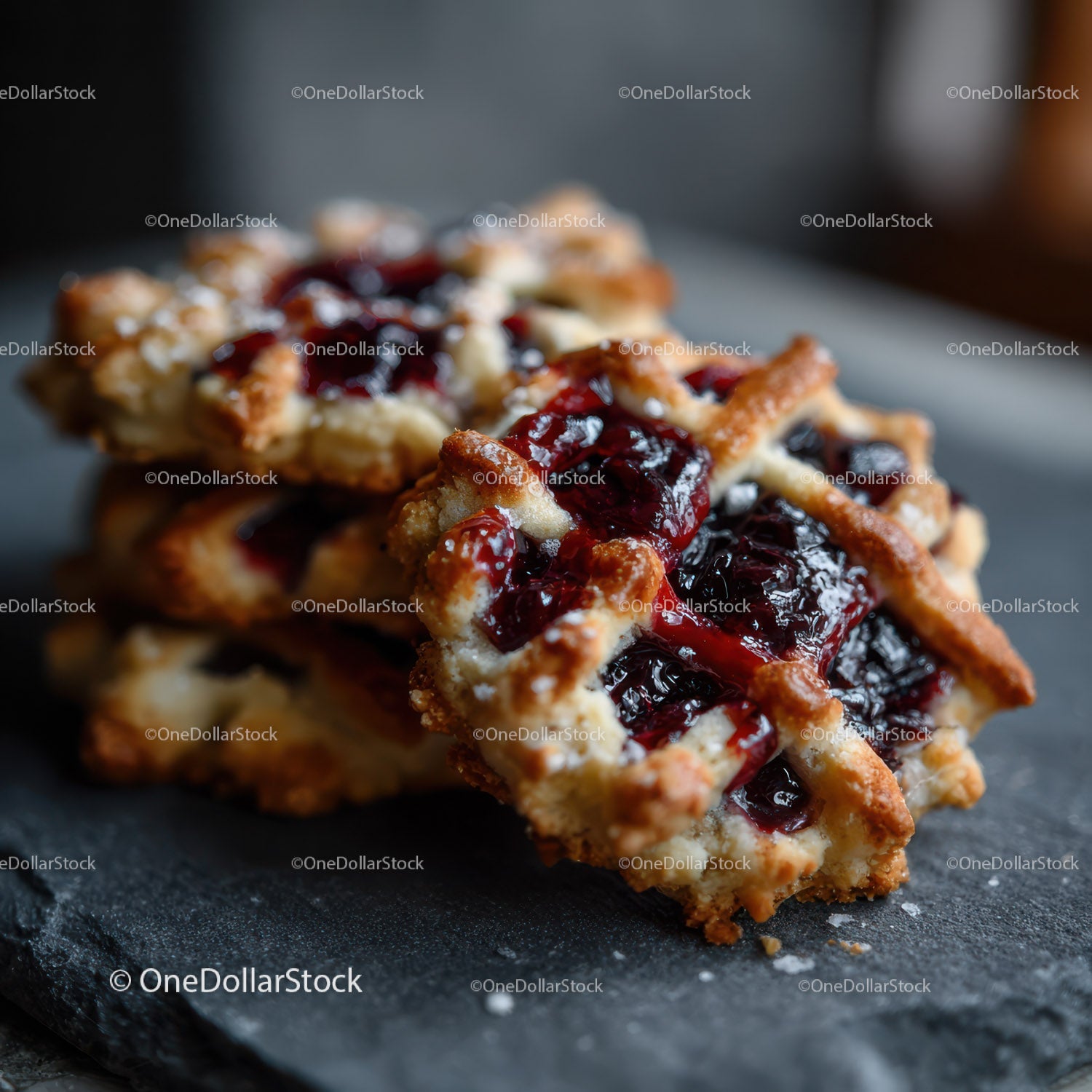 Delicious Berry Topped Waffles with Fresh Fruit and Jam