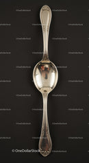 Elegant vintage silver spoon with ornate handle design