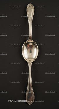 Elegant vintage silver spoon with ornate handle design