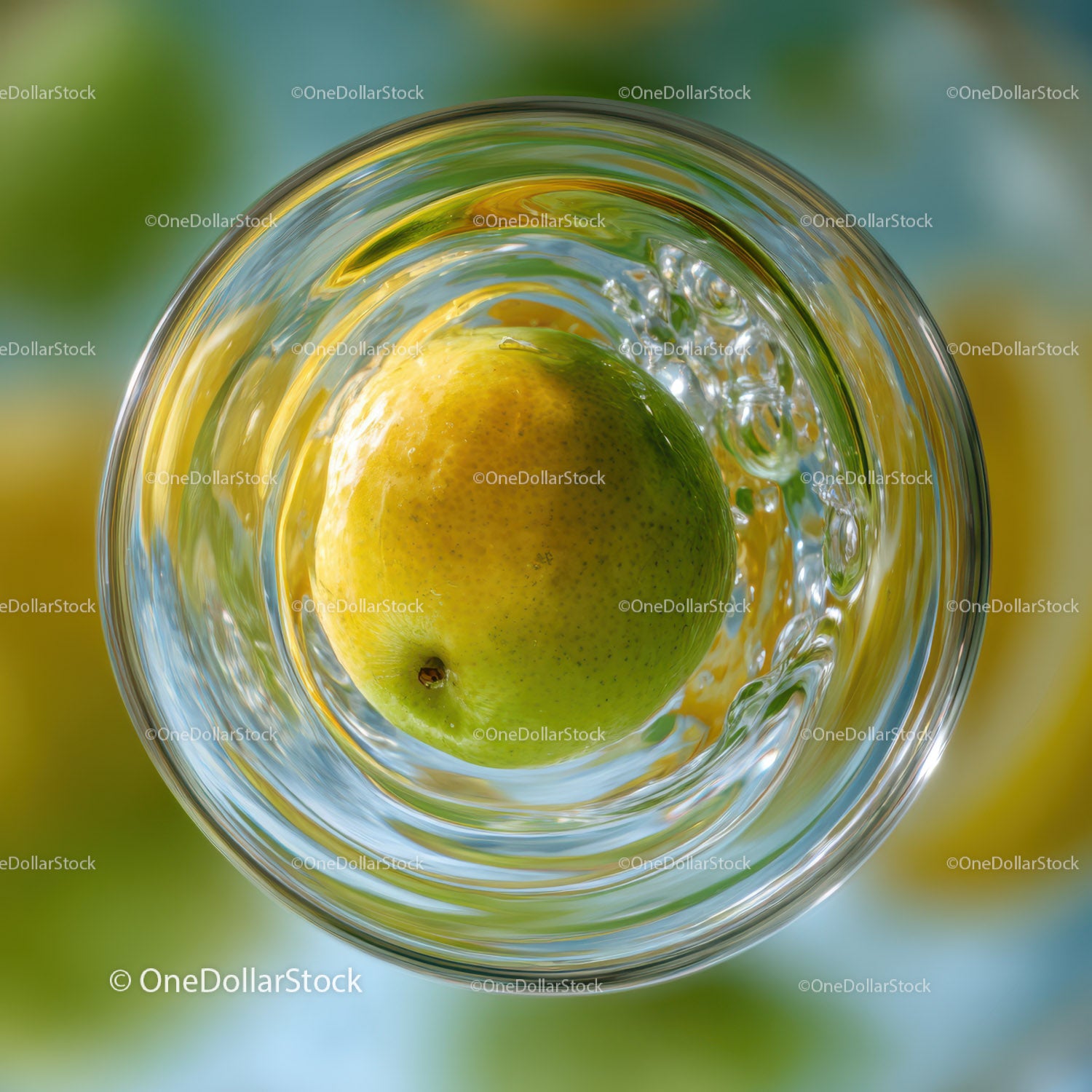Świeża limonka w szklance wody gazowanej, makro o wysokiej rozdzielczości