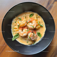 Creamy Shrimp Pasta with Fresh Basil and Parmesan