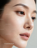 Close up of natural flawless skin on young woman face