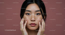 Beautiful Woman Applying Facial Masks in Close-Up Skincare Routine