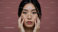Beautiful Woman Applying Facial Masks in Close-Up Skincare Routine