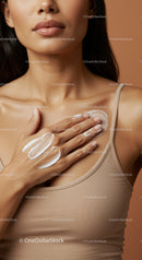 Close-Up of Woman Applying Skin Cream for Healthy Glowing Skin
