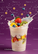 Fresh Fruit and Yogurt Smoothie with Splash and Berries
