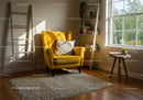 Cozy Reading Nook with Yellow Armchair and Natural Light