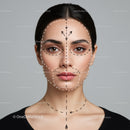 Professional Woman Face with Facial Markings and Makeup Beauty