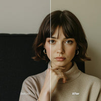 Before and after Analog LUT Pack effect