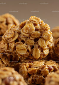 Close-Up of Crunchy Oat Cereal Clusters