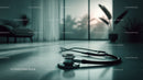 Stethoscope on a Modern Clinic Desk with Soft Natural Light