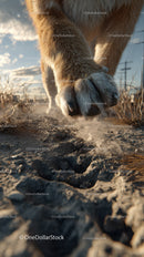 Panda Bear Walking on Rocky Terrain in Natural Habitat