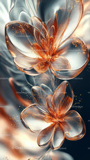 Elegant Glass Flower Sculptures for Modern Interior Decor