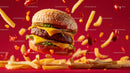 Delicious Cheeseburger with Fresh Vegetables and Melting Cheese