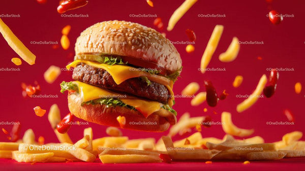 Pyszny Cheeseburger z Świeżymi Warzywami i Topionym Serem
