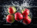 Red Apples Splashing in Water with Fresh Vibrant Look