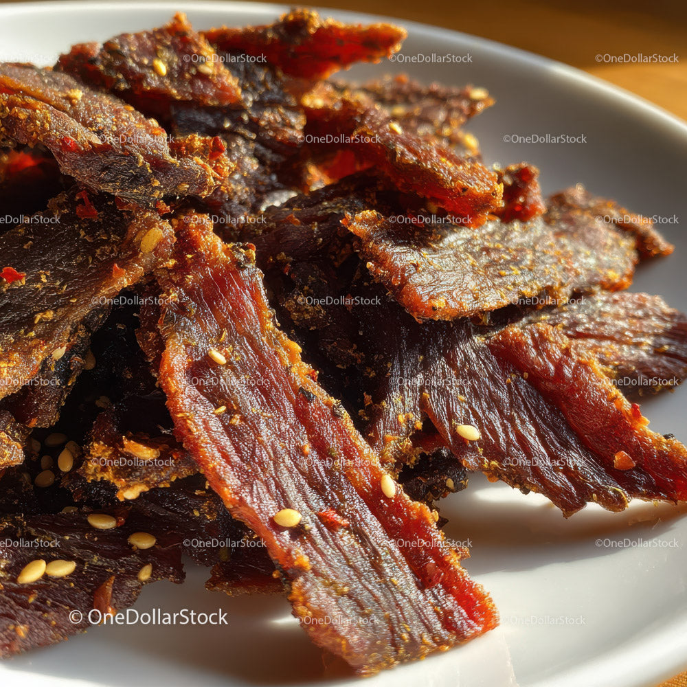 Spicy Beef Jerky Snack with Rich Flavor and Crispy Texture