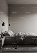 Serene Modern Bedroom with Minimalist Decor and Soft Bedding