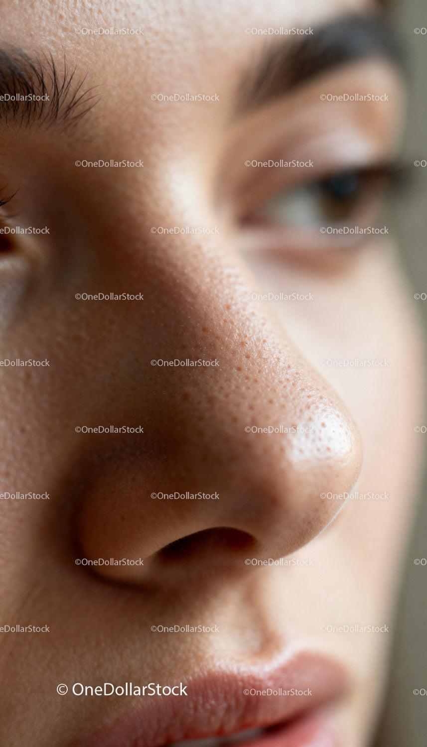 Close Up of Natural Skin Texture on Woman’s Face