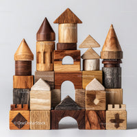Decorative Wooden Blocks for Children Building and Imaginative Play