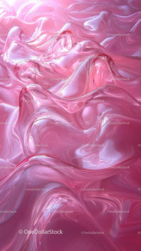 Vibrant Pink Abstract Fluid Art With Glossy Liquid Swirls